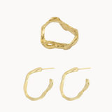 The Wave Jewellery Set - Gold-Wild Fawn Jewellery
