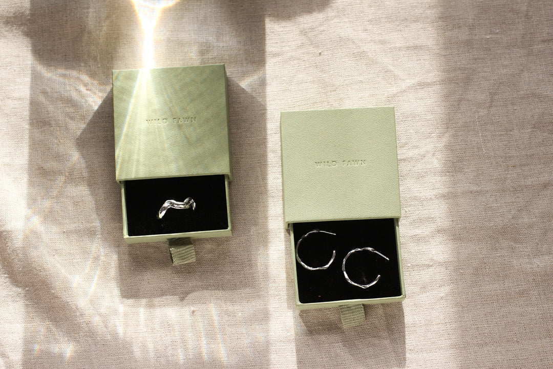 Silver Leo Jewellery Set: Necklace & Earrings – Wild Fawn Jewellery