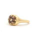 Asscher Cut Brown Diamond Engagement Ring with Compass Setting-Engagement Rings-Wild Fawn Jewellery