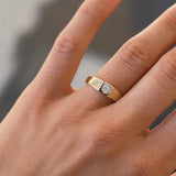Signet Band Ring with Sun-Set Bezel Lab-Grown Diamond-Engagement Rings-Wild Fawn Jewellery