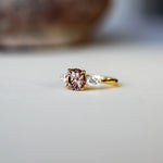 5-Stone Brown Round Diamond Engagement Ring-Engagement Rings-Wild Fawn Jewellery