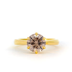 Solitaire Brown Diamond Engagement Ring-Engagement Rings-Wild Fawn Jewellery