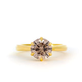 Solitaire Brown Diamond Engagement Ring-Engagement Rings-Wild Fawn Jewellery
