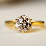 Solitaire Brown Diamond Engagement Ring-Engagement Rings-Wild Fawn Jewellery