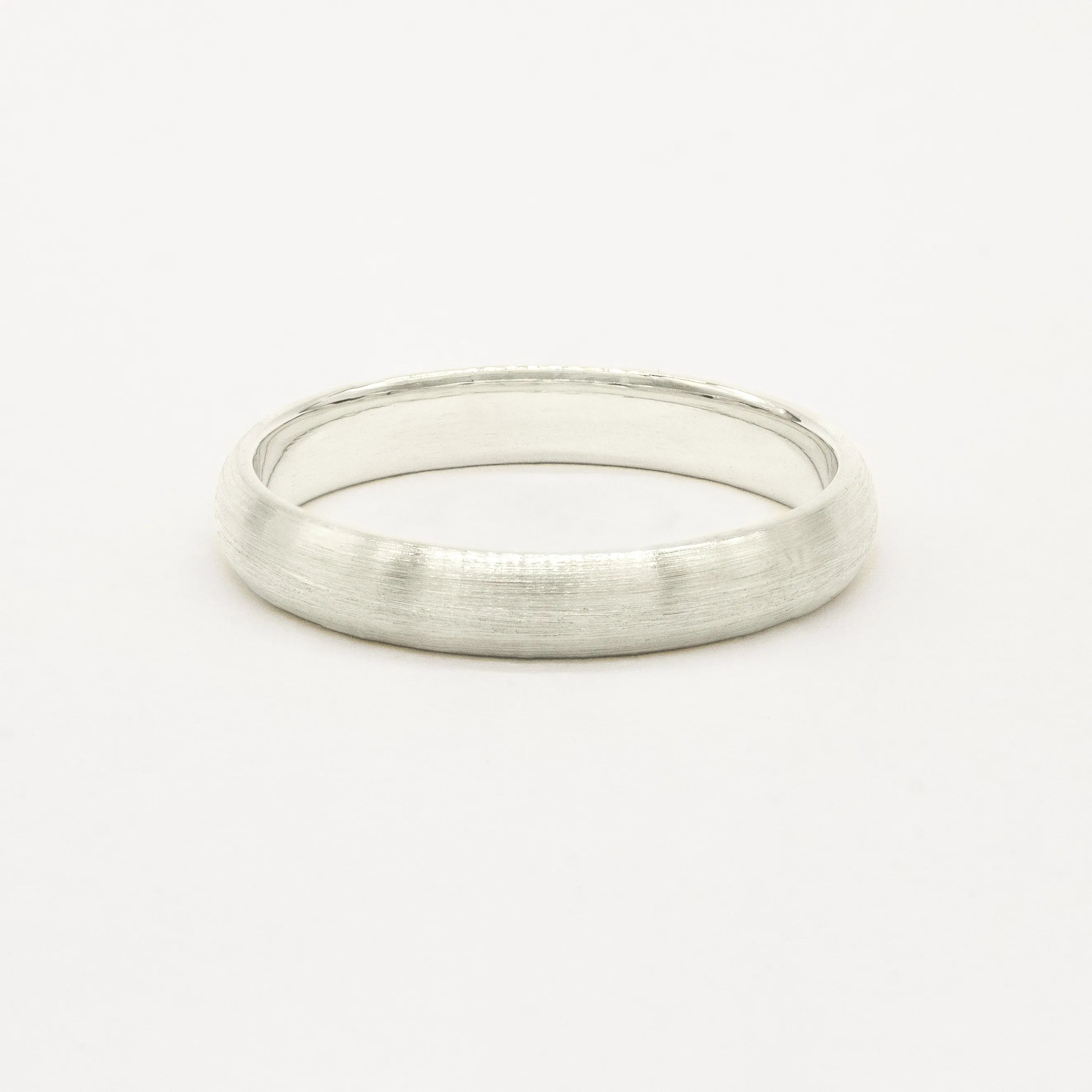 The Brushed Wedding Ring - D Shape-Wedding Ring-Wild Fawn Jewellery