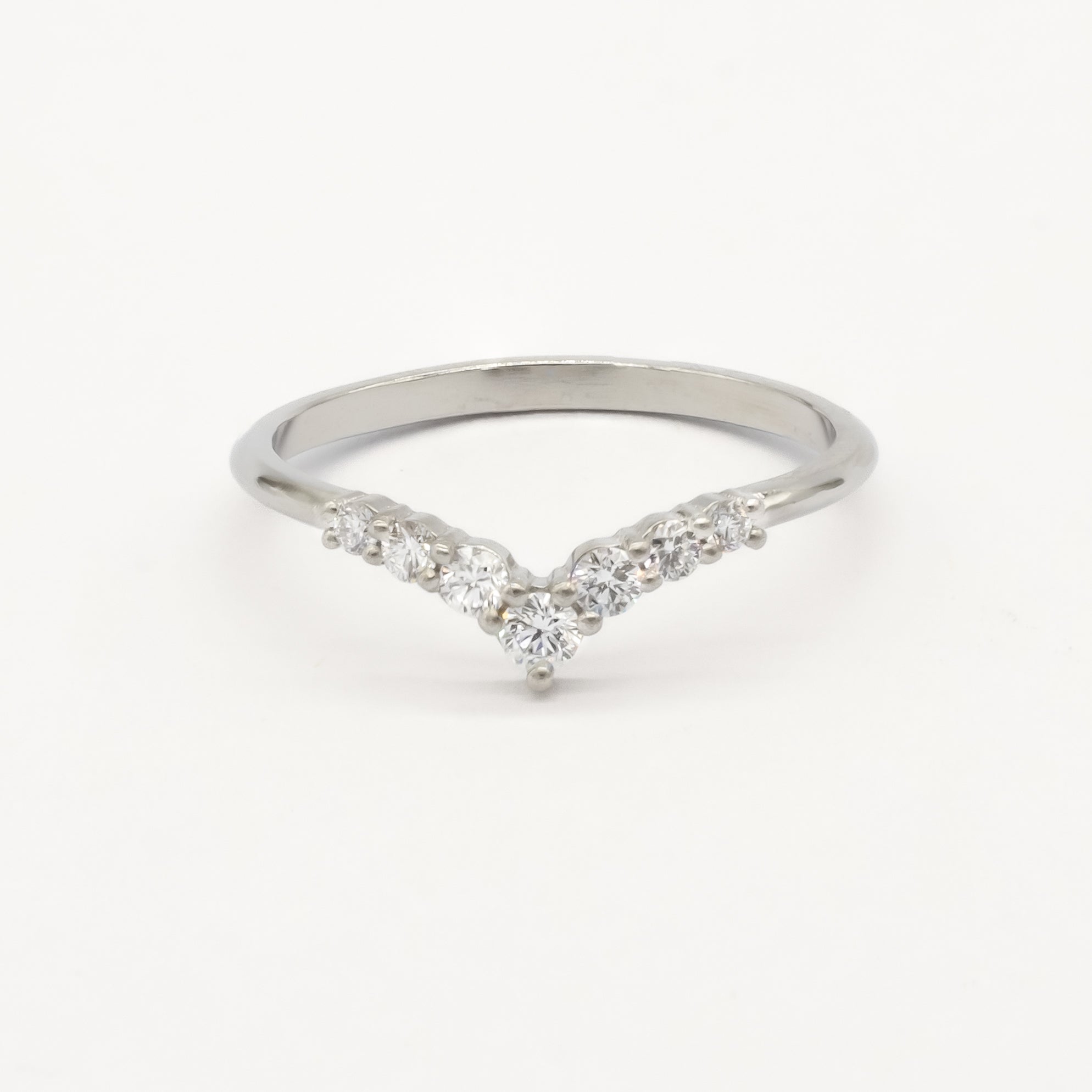The Diamond Chevron Wedding Ring-Wedding Ring-Wild Fawn Jewellery