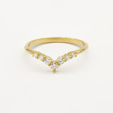 The Diamond Chevron Wedding Ring-Wedding Ring-Wild Fawn Jewellery