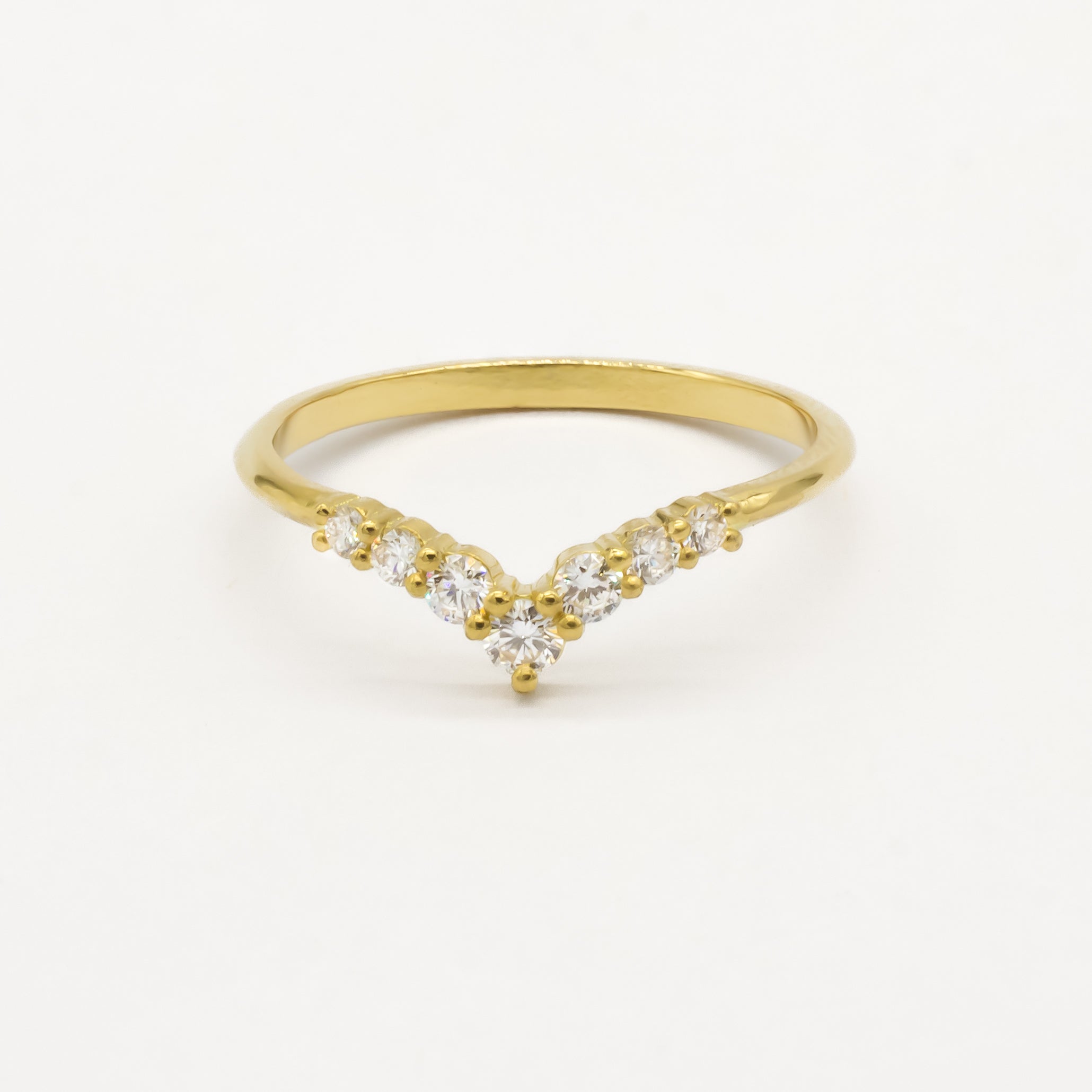 The Diamond Chevron Wedding Ring-Wedding Ring-Wild Fawn Jewellery