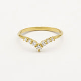 The Diamond Chevron Wedding Ring-Wedding Ring-Wild Fawn Jewellery