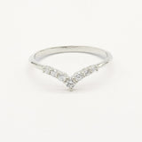 The Diamond Chevron Wedding Ring-Wedding Ring-Wild Fawn Jewellery