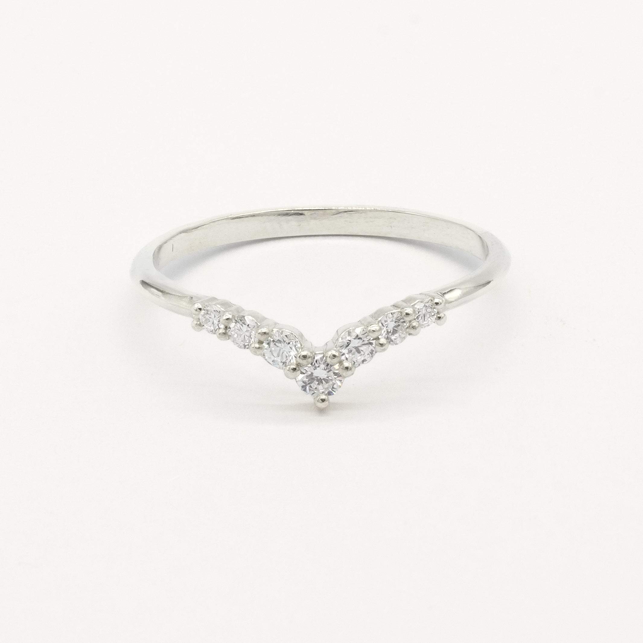 The Diamond Chevron Wedding Ring-Wedding Ring-Wild Fawn Jewellery