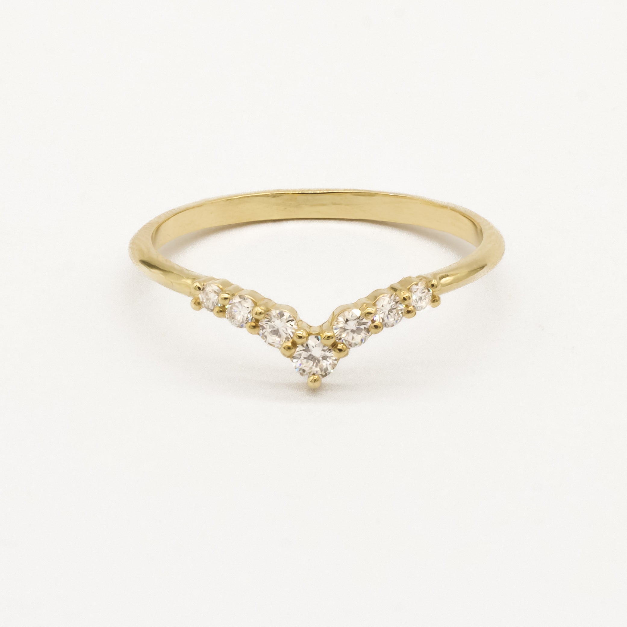 The Diamond Chevron Wedding Ring-Wedding Ring-Wild Fawn Jewellery