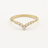 The Diamond Chevron Wedding Ring-Wedding Ring-Wild Fawn Jewellery