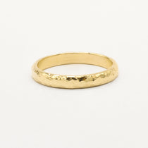 The Dainty Hammered Wedding Ring - D Shape-Wedding Ring-Wild Fawn Jewellery