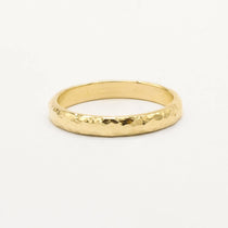 The Dainty Hammered Wedding Ring - D Shape-Wedding Ring-Wild Fawn Jewellery