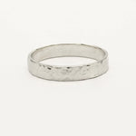 The Dainty Hammered Wedding Ring - Flat-Wedding Ring-Wild Fawn Jewellery
