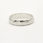 The Dainty Hammered Wedding Ring - D Shape-Wedding Ring-Wild Fawn Jewellery