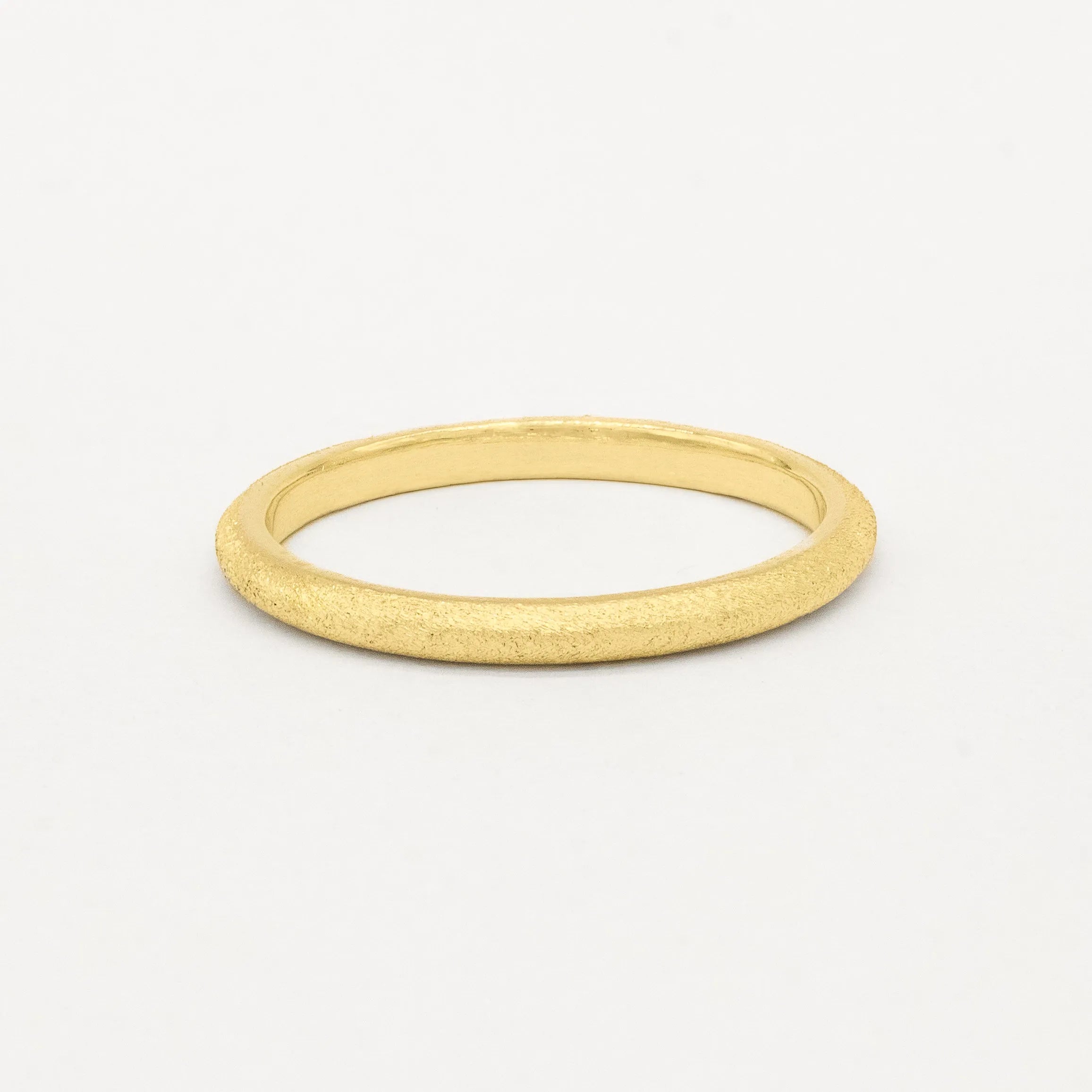 The Frosted Matte Wedding Ring - D Shape-Wedding Ring-Wild Fawn Jewellery