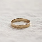 9ct Gold Personalised Handwriting Hammered Ring-Ring-Wild Fawn Jewellery