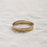 9ct Gold Personalised Handwriting Hammered Ring-Ring-Wild Fawn Jewellery
