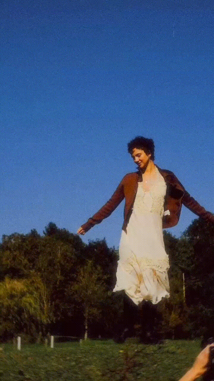 video of woman frolicking in nature