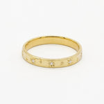 The Star and Diamond Wedding Ring - Flat-Wedding Ring-Wild Fawn Jewellery