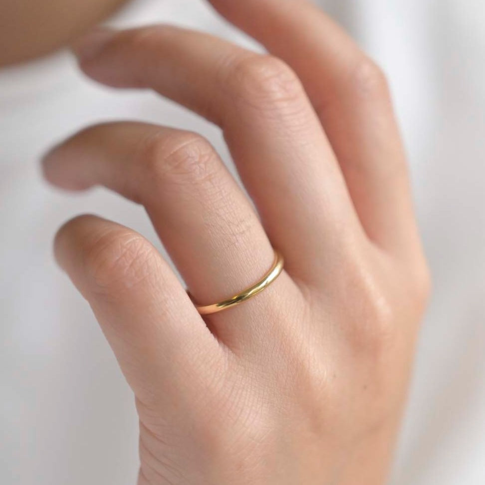 18ct Yellow Gold Delicate Wedding Ring Wild Fawn Jewellery