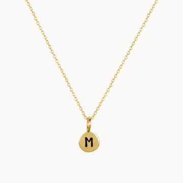 9ct Gold Dot Necklace With Initial