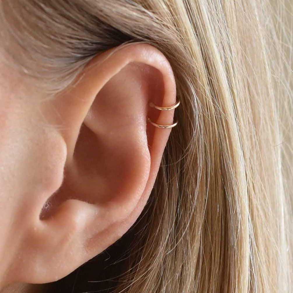 5/7/8/10Pcs/Set Simple Ear Cuffs for Women Gold Plated Leaf Ear Cuff Earring  Climbers Cross Earcuff Ear Clip No Piercing Fake Cartilage Earring | Wish