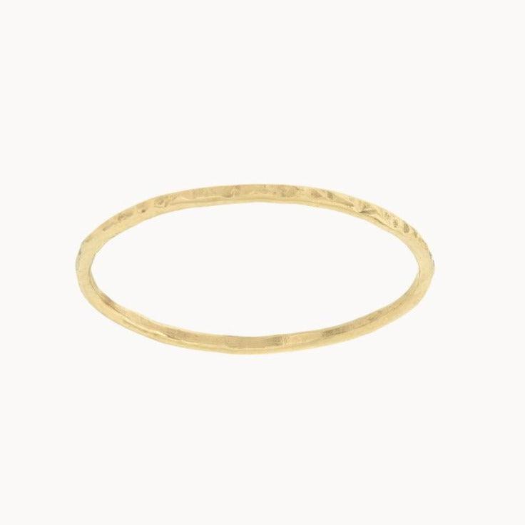 9ct Gold Hammered Stacking Ring