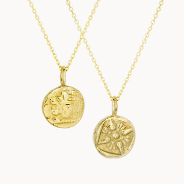 9ct Gold Little Lion Reversible Pendant Necklace