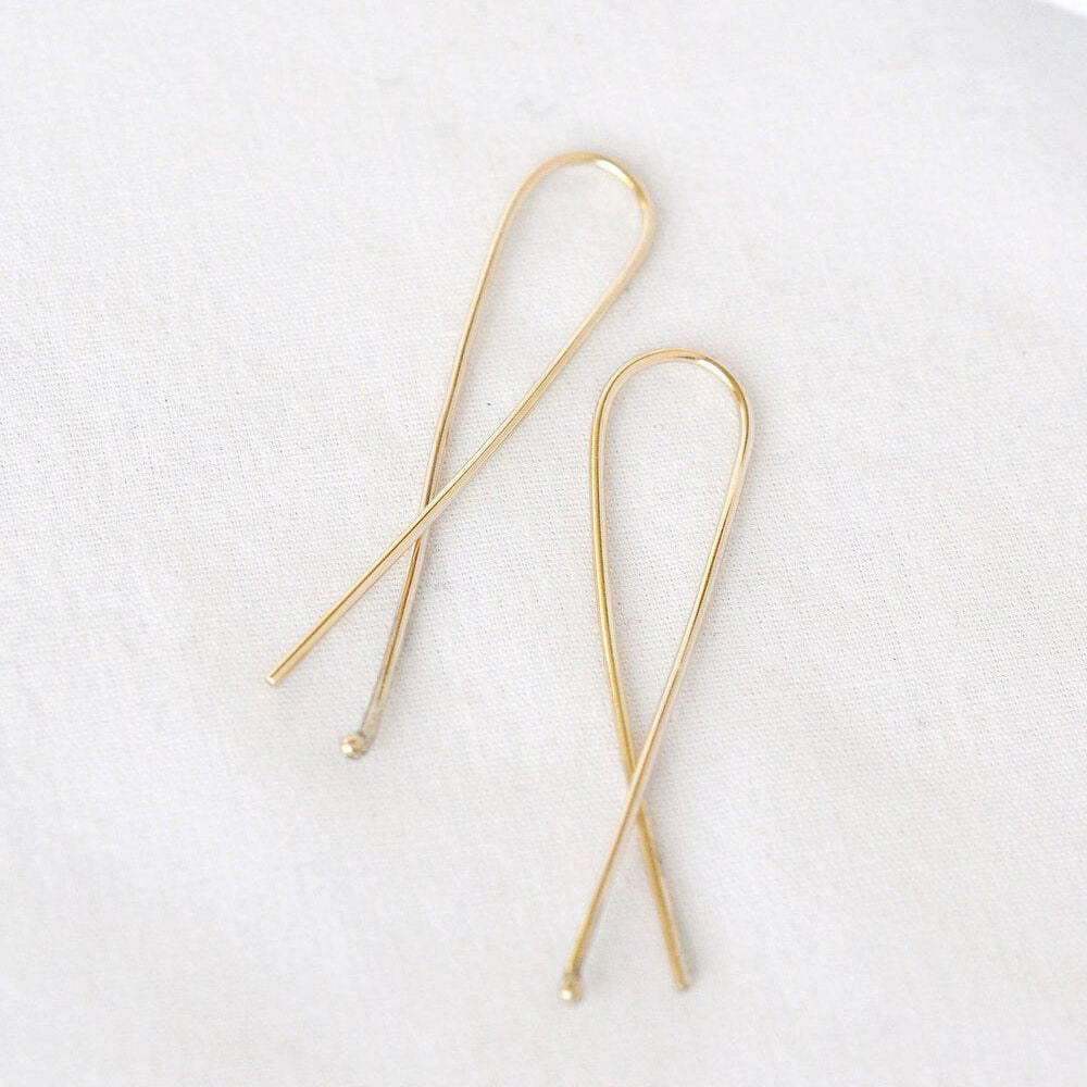 9ct Gold Long Twist Earrings