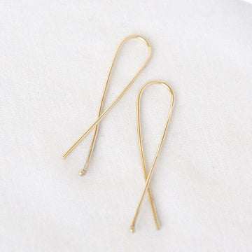 9ct Gold Long Twist Earrings