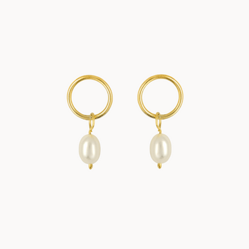 9ct Gold Minimal Pearl Studs