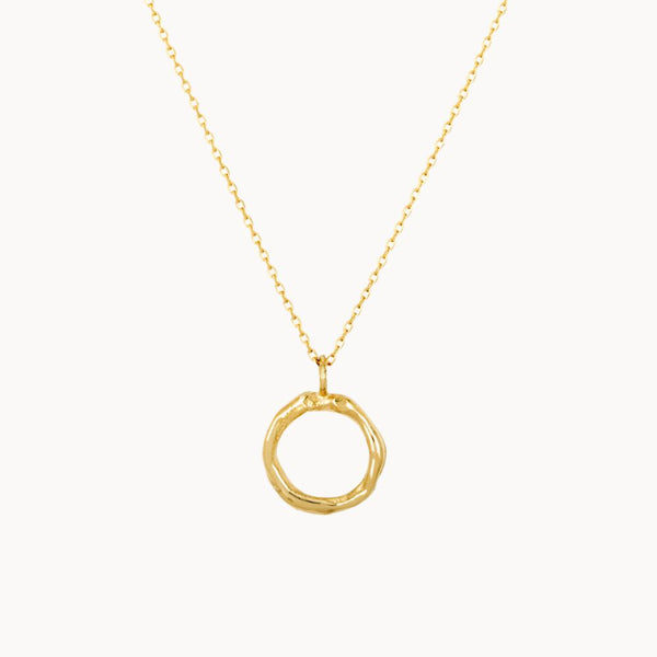 9ct Gold 0.15ct Diamond Leaf Circle Pendant Necklace – Bannon Jewellers