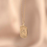 9ct Gold Personalised Moonlight Pendant Necklace