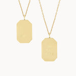 9ct Gold Personalised Rectangle Pendant Necklace