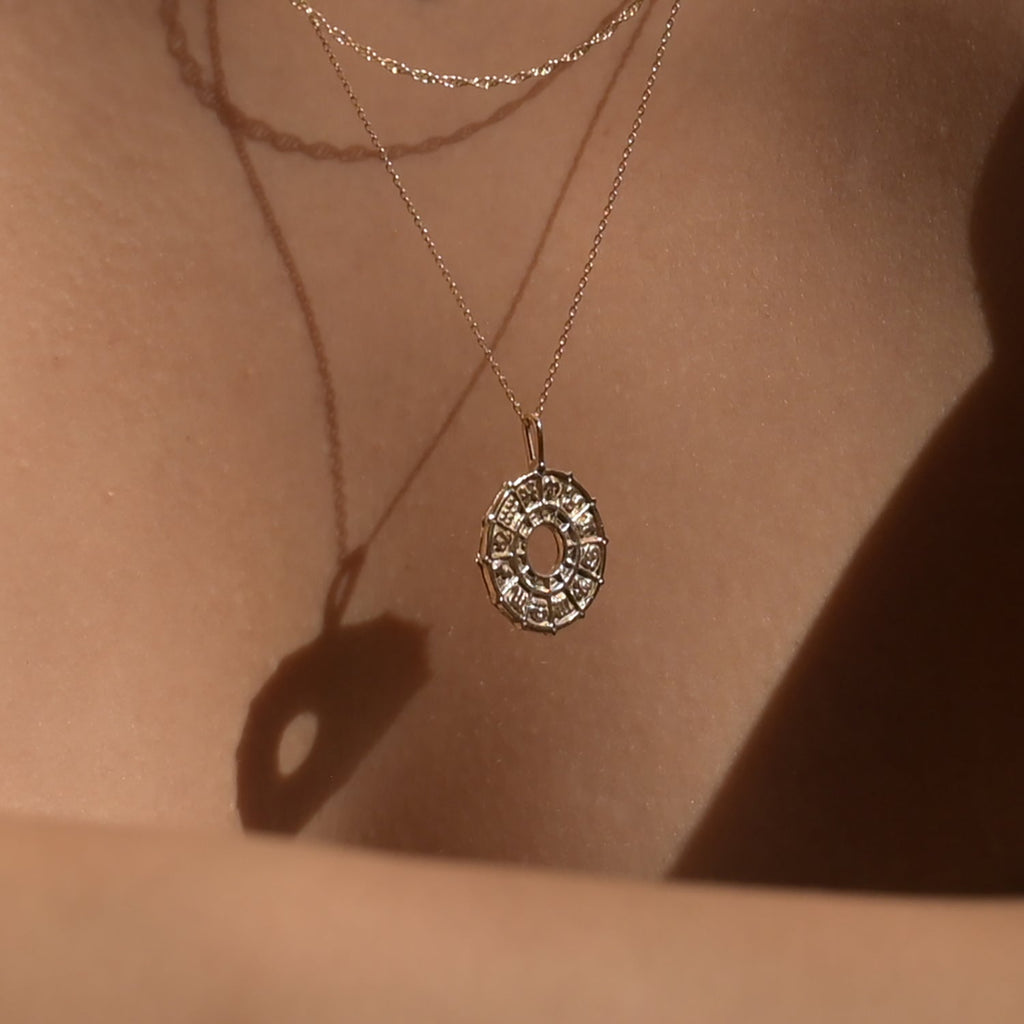 9ct Gold Personalised Zodiac Medallion Necklace