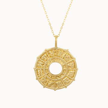 9ct Gold Personalised Zodiac Medallion Necklace