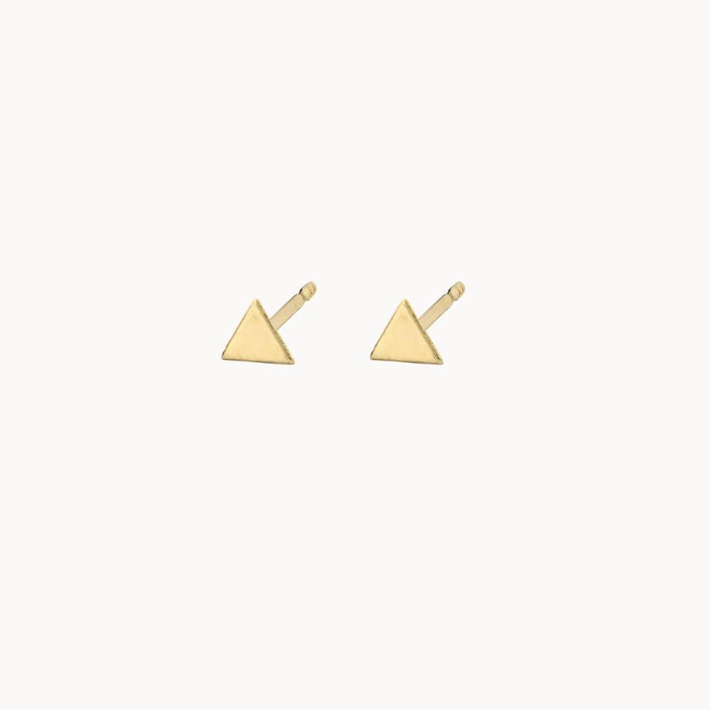 9ct Gold Small Triangle Studs