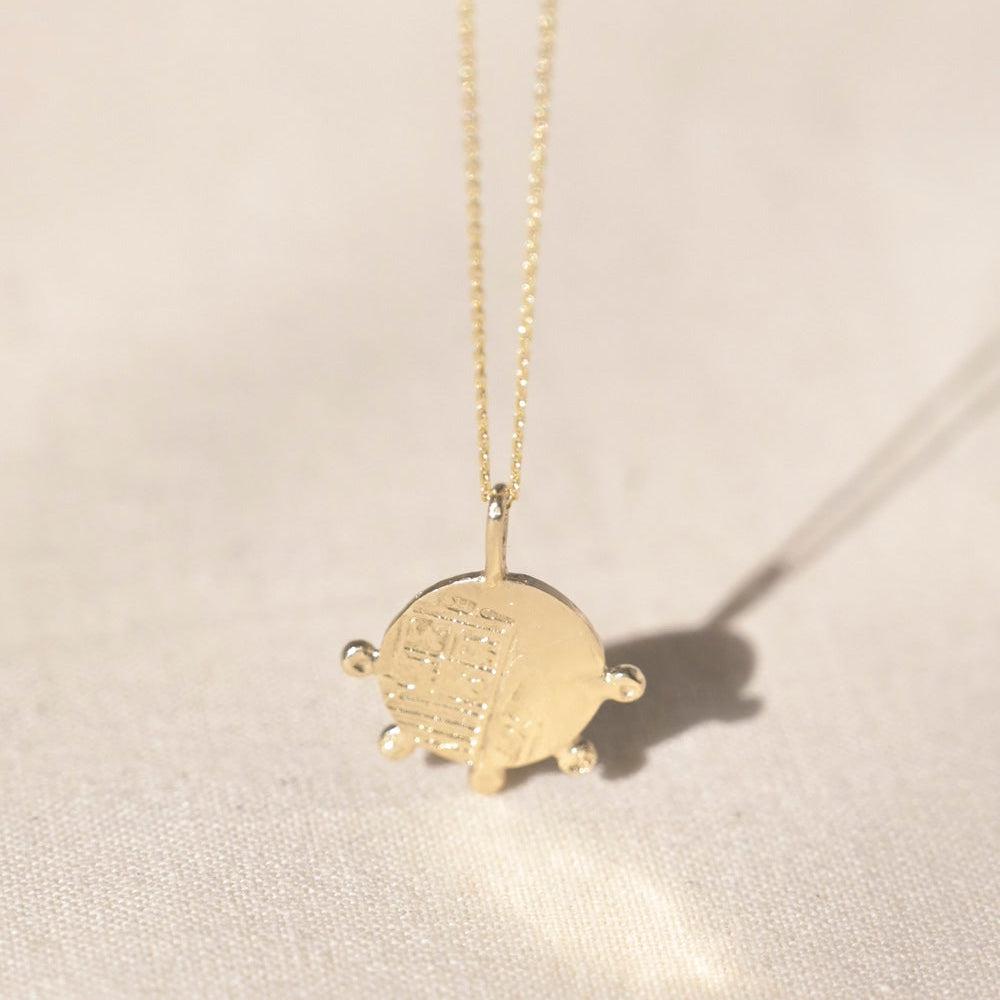 9ct Gold Tesoro Coin Fragment Pendant Necklace
