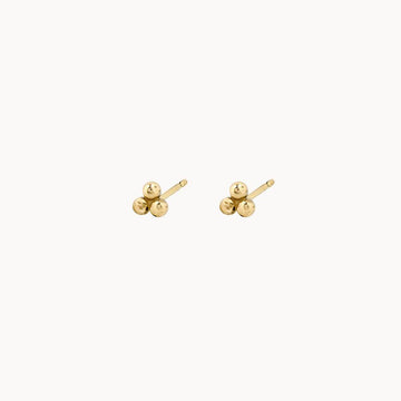 9ct Gold Triple Dot Stud Earrings