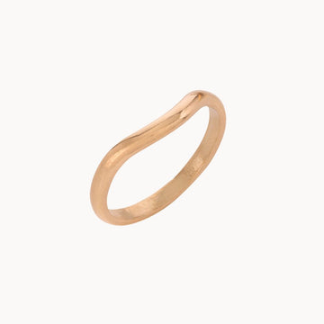 9ct Rose Gold Curved Nesting Wedding Ring