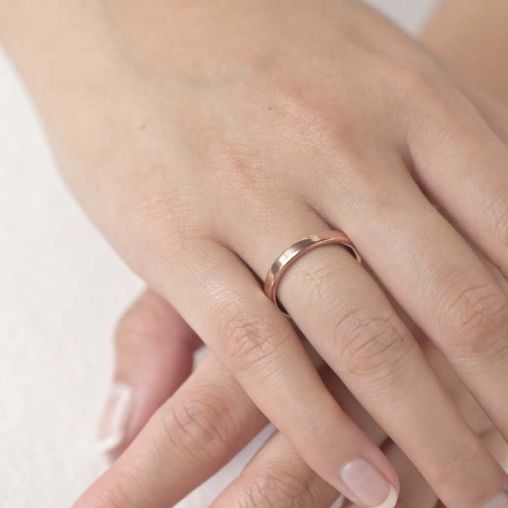 9ct Rose Gold Light Flat Wedding Ring