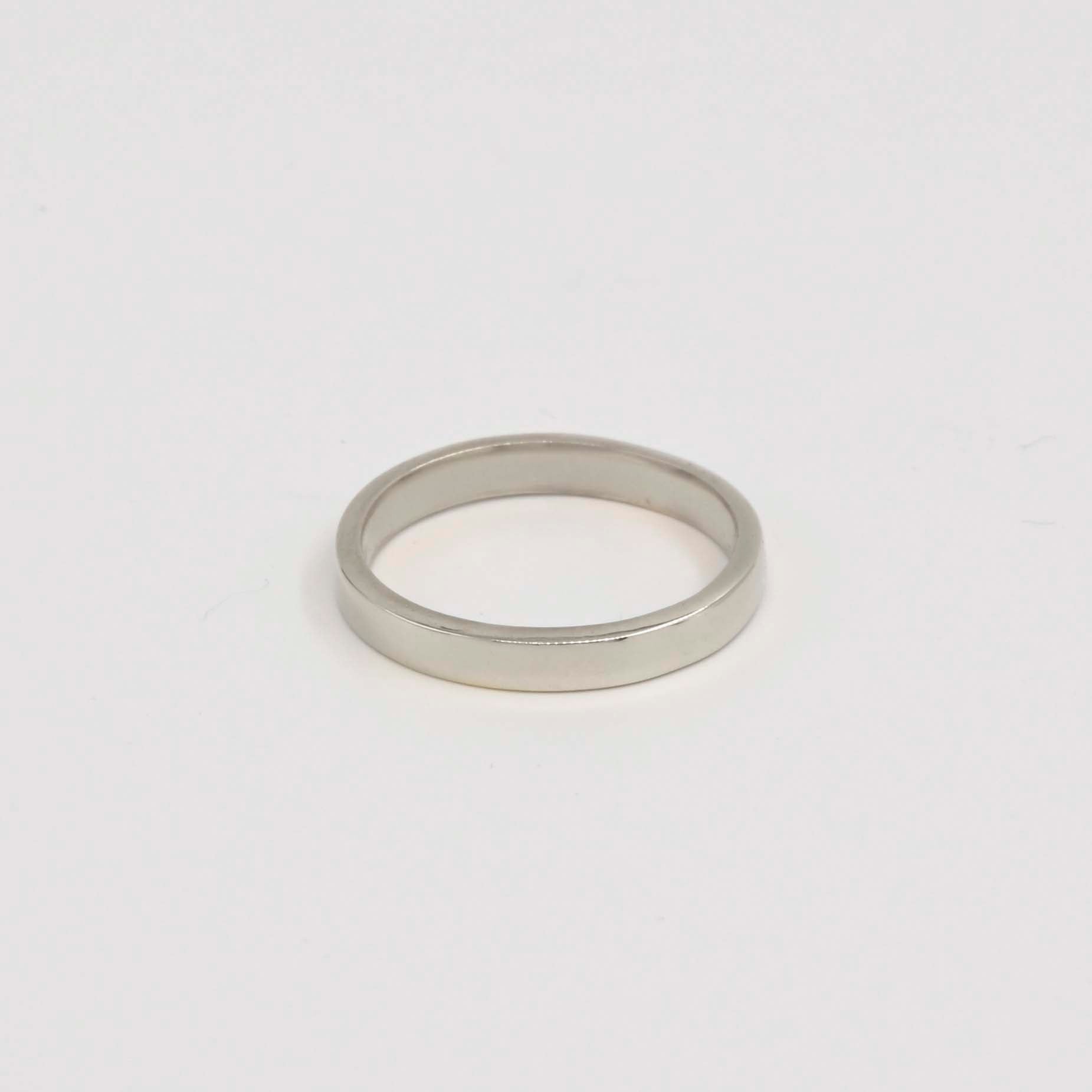9ct White Gold Light Flat Wedding Ring