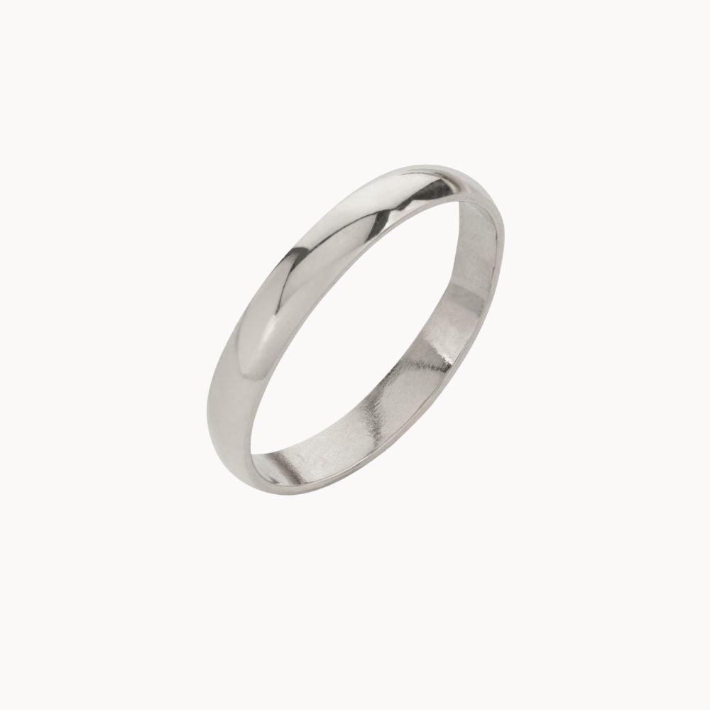 9ct White Gold Light Wedding Ring