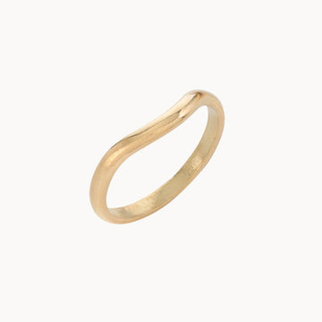 9ct Yellow Gold Curved Nesting Wedding Ring