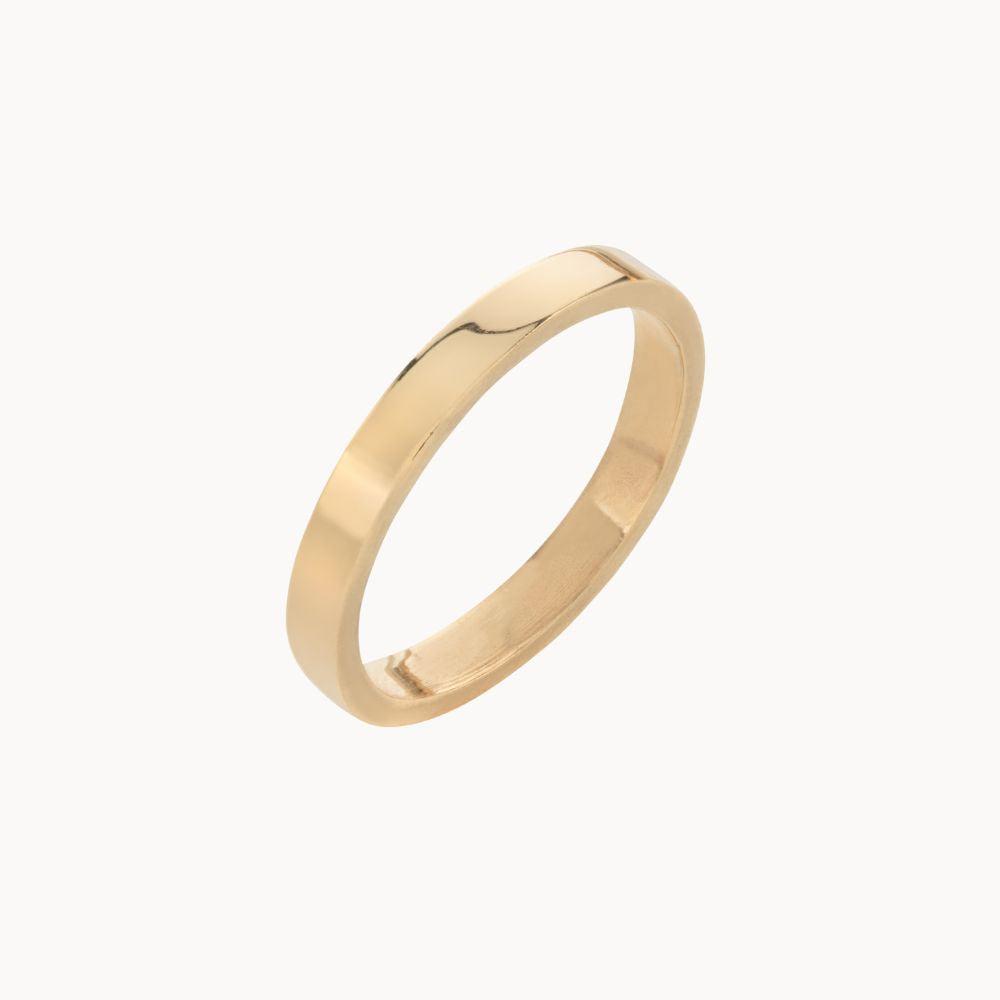 9ct Yellow Gold Light Flat Wedding ring