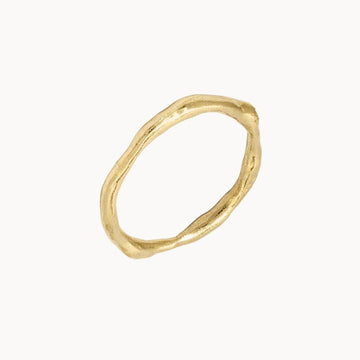 9ct Yellow Gold Organic Wedding Ring