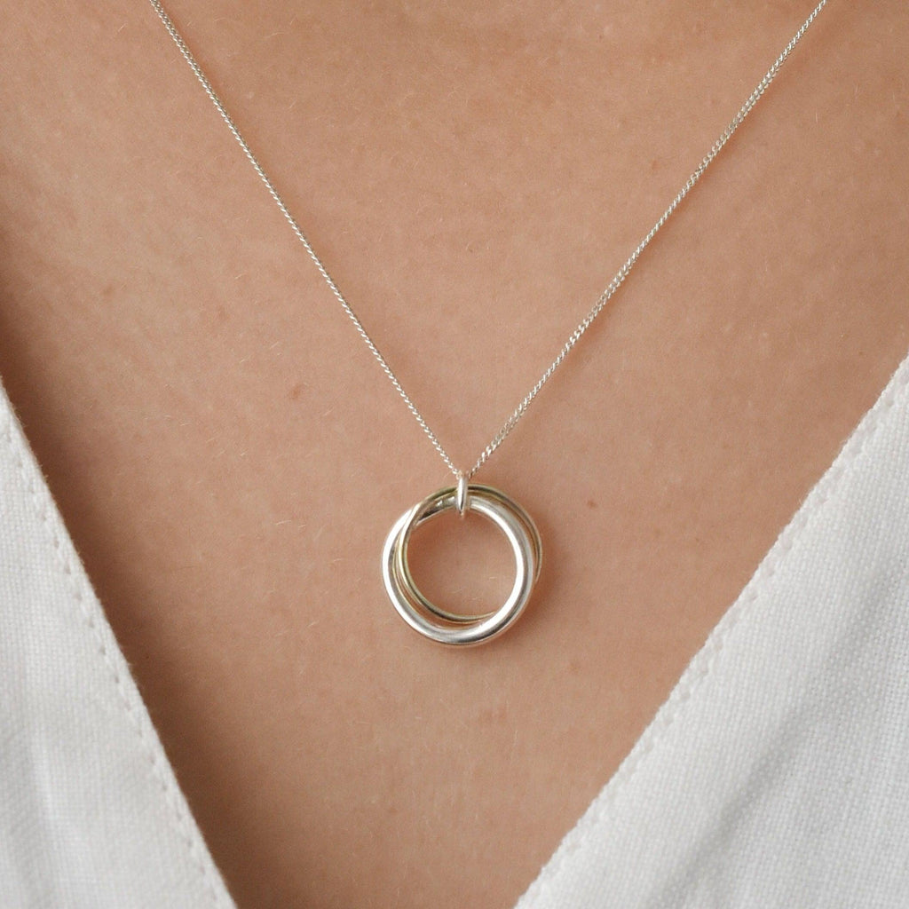 Connected Duo Pendant Necklace